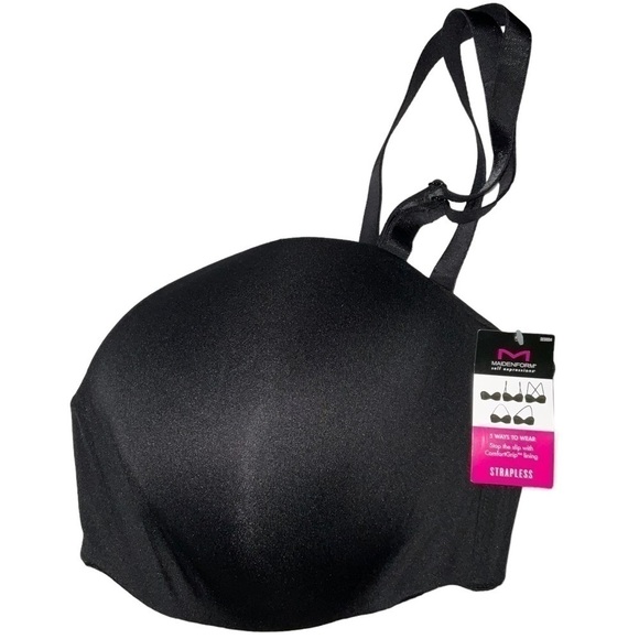 Maidenform Self Expressions Strapless Bra, Black. Sz. 38DDD NWT - Picture 6 of 8